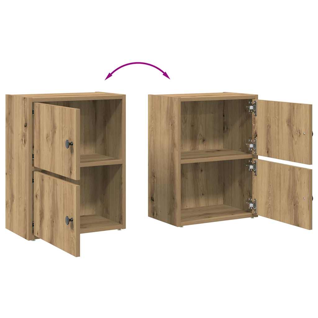 Bookcase Artisan Oak 40x24x52 cm Engineered Wood