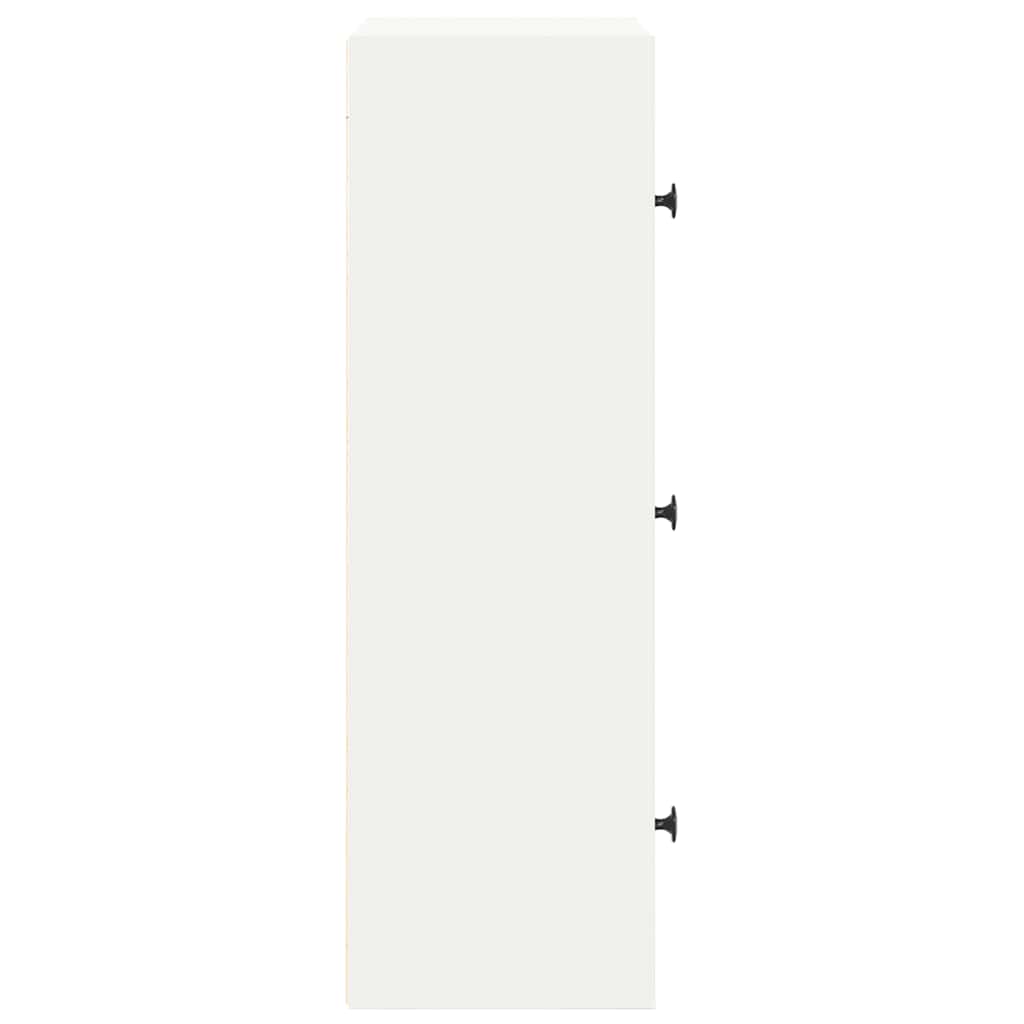 Bookcase White 40x24x77 cm Engineered Wood