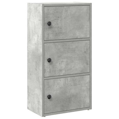 Bookcase Concrete Grey 40x24x77 cm Engineered Wood