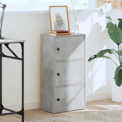 Bookcase Concrete Grey 40x24x77 cm Engineered Wood