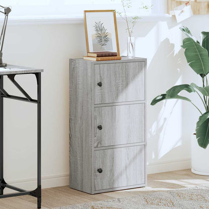 Bookcase Grey Sonoma 40x24x77 cm Engineered Wood