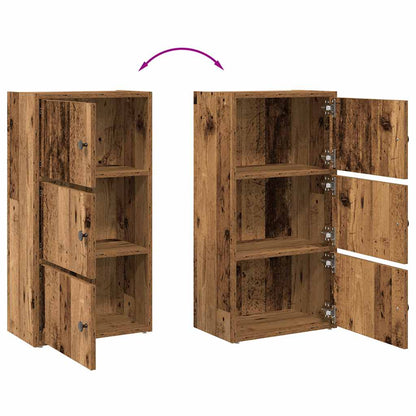 Bookcase Old Wood 40x24x77 cm Engineered Wood