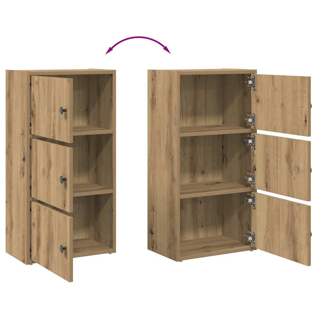 Bookcase Artisan Oak 40x24x77 cm Engineered Wood