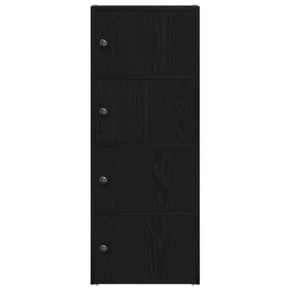 Bookcase Black Oak 40x24x102 cm Engineered Wood