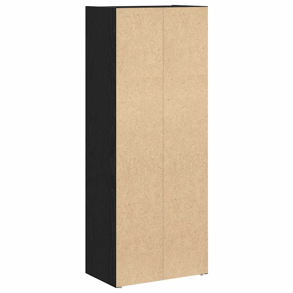 Bookcase Black Oak 40x24x102 cm Engineered Wood