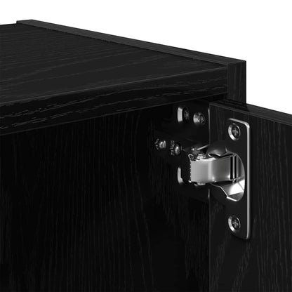 Bookcase Black Oak 40x24x102 cm Engineered Wood