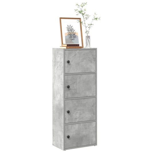 Bookcase Concrete Grey 40x24x102 cm Engineered Wood