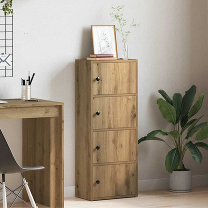 Bookcase Artisan Oak 40x24x102 cm Engineered Wood