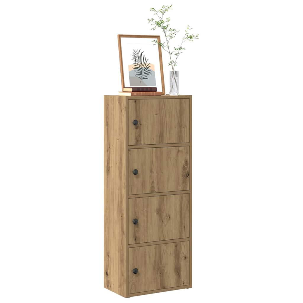 Bookcase Artisan Oak 40x24x102 cm Engineered Wood