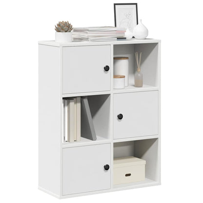 Bookcase White 60x24x76,5 cm Engineered Wood