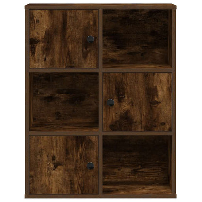 Bookcase Smoked Oak 60x24x76,5 cm Engineered Wood