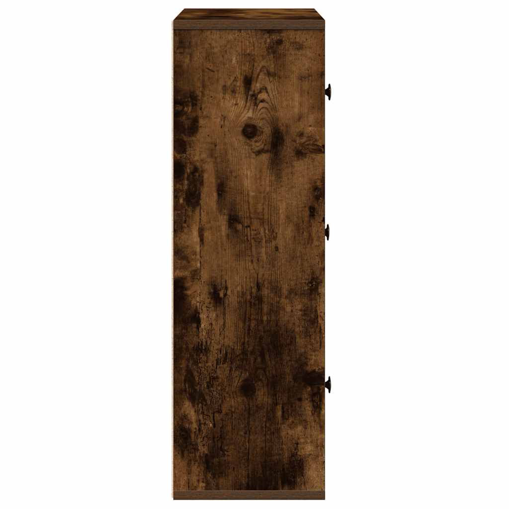 Bookcase Smoked Oak 60x24x76,5 cm Engineered Wood