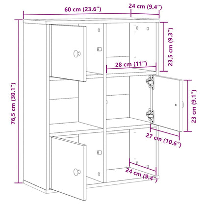 Bookcase Old Wood 60x24x76,5 cm Engineered Wood