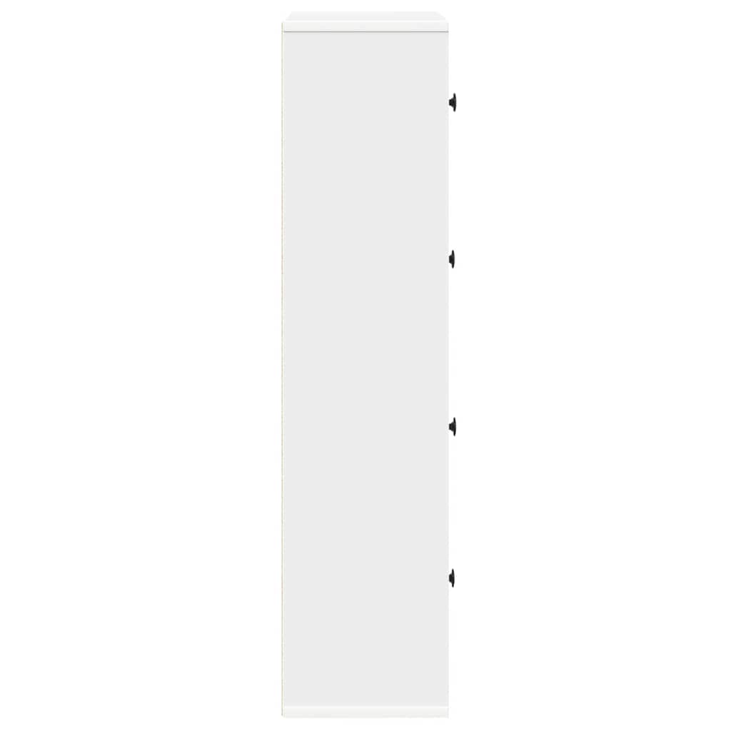 Bookcase White 60x24x101,5 cm Engineered Wood