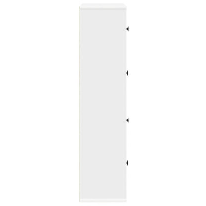 Bookcase White 60x24x101,5 cm Engineered Wood