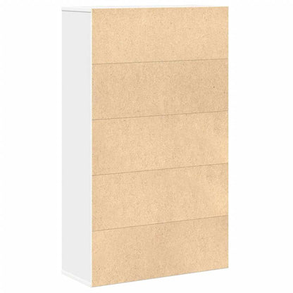 Bookcase White 60x24x101,5 cm Engineered Wood