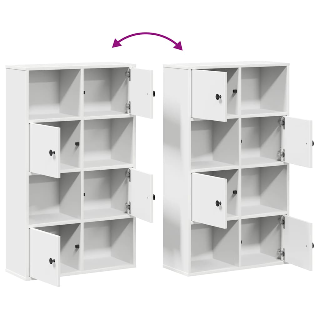 Bookcase White 60x24x101,5 cm Engineered Wood