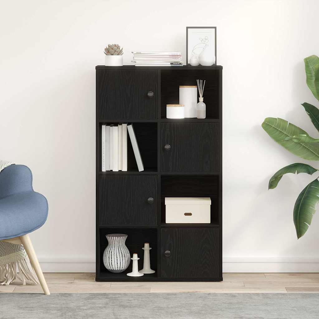Bookcase Black Oak 60x24x101,5 cm Engineered Wood