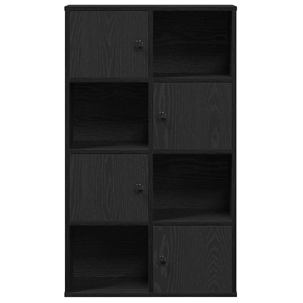 Bookcase Black Oak 60x24x101,5 cm Engineered Wood