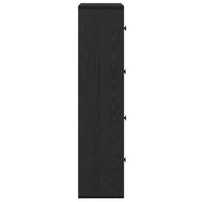 Bookcase Black Oak 60x24x101,5 cm Engineered Wood