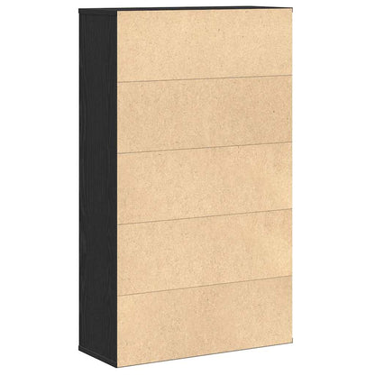 Bookcase Black Oak 60x24x101,5 cm Engineered Wood