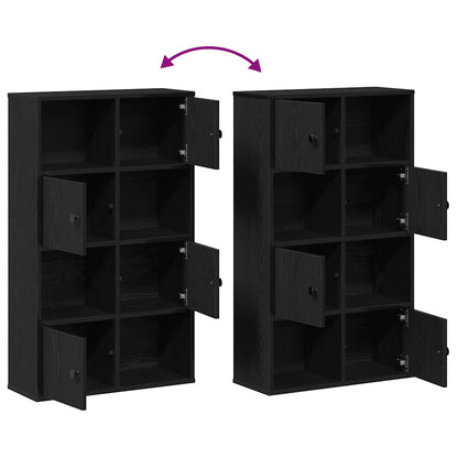 Bookcase Black Oak 60x24x101,5 cm Engineered Wood