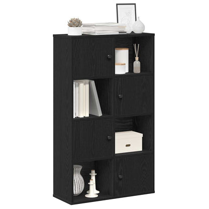 Bookcase Black Oak 60x24x101,5 cm Engineered Wood
