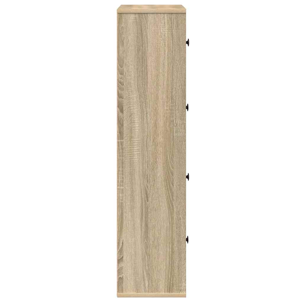Bookcase Sonoma Oak 60x24x101,5 cm Engineered Wood