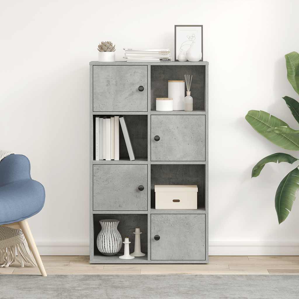 Bookcase Concrete Grey 60x24x101,5 cm Engineered Wood