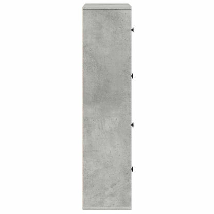 Bookcase Concrete Grey 60x24x101.5 cm Engineered Wood