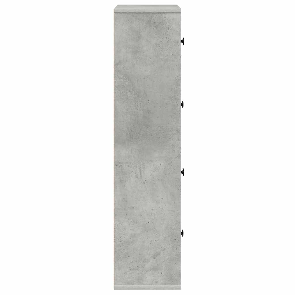 Bookcase Concrete Grey 60x24x101,5 cm Engineered Wood
