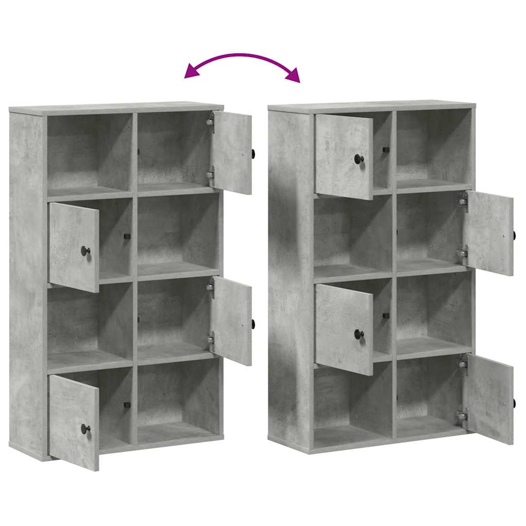 Bookcase Concrete Grey 60x24x101,5 cm Engineered Wood
