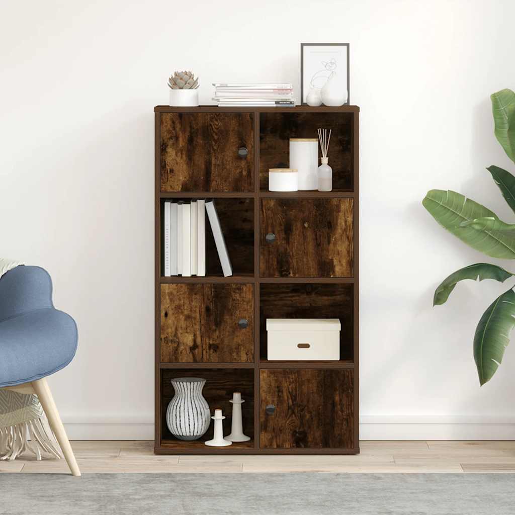 Bookcase Smoked Oak 60x24x101,5 cm Engineered Wood