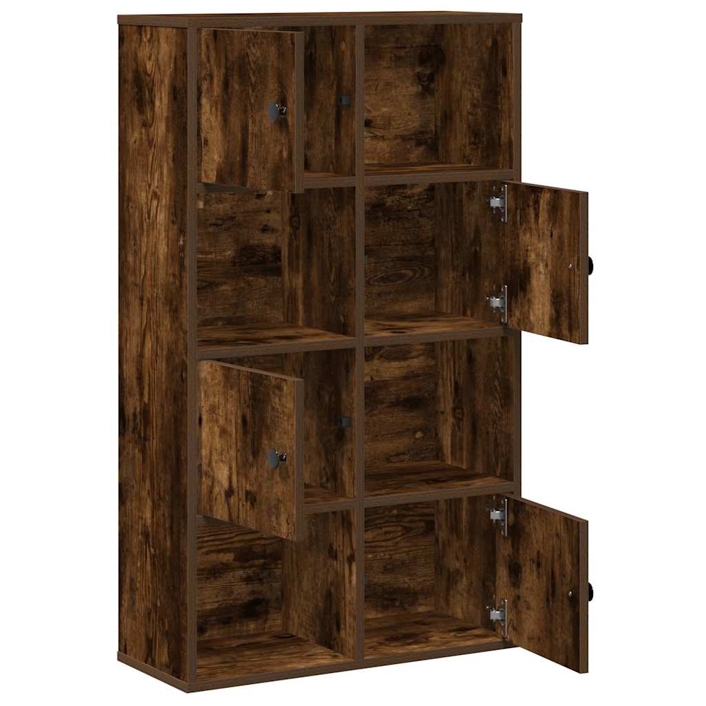 Bookcase Smoked Oak 60x24x101,5 cm Engineered Wood