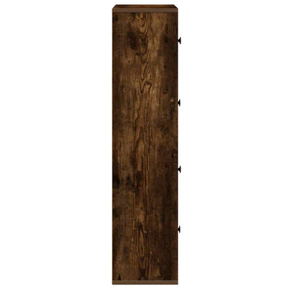 Bookcase Smoked Oak 60x24x101,5 cm Engineered Wood