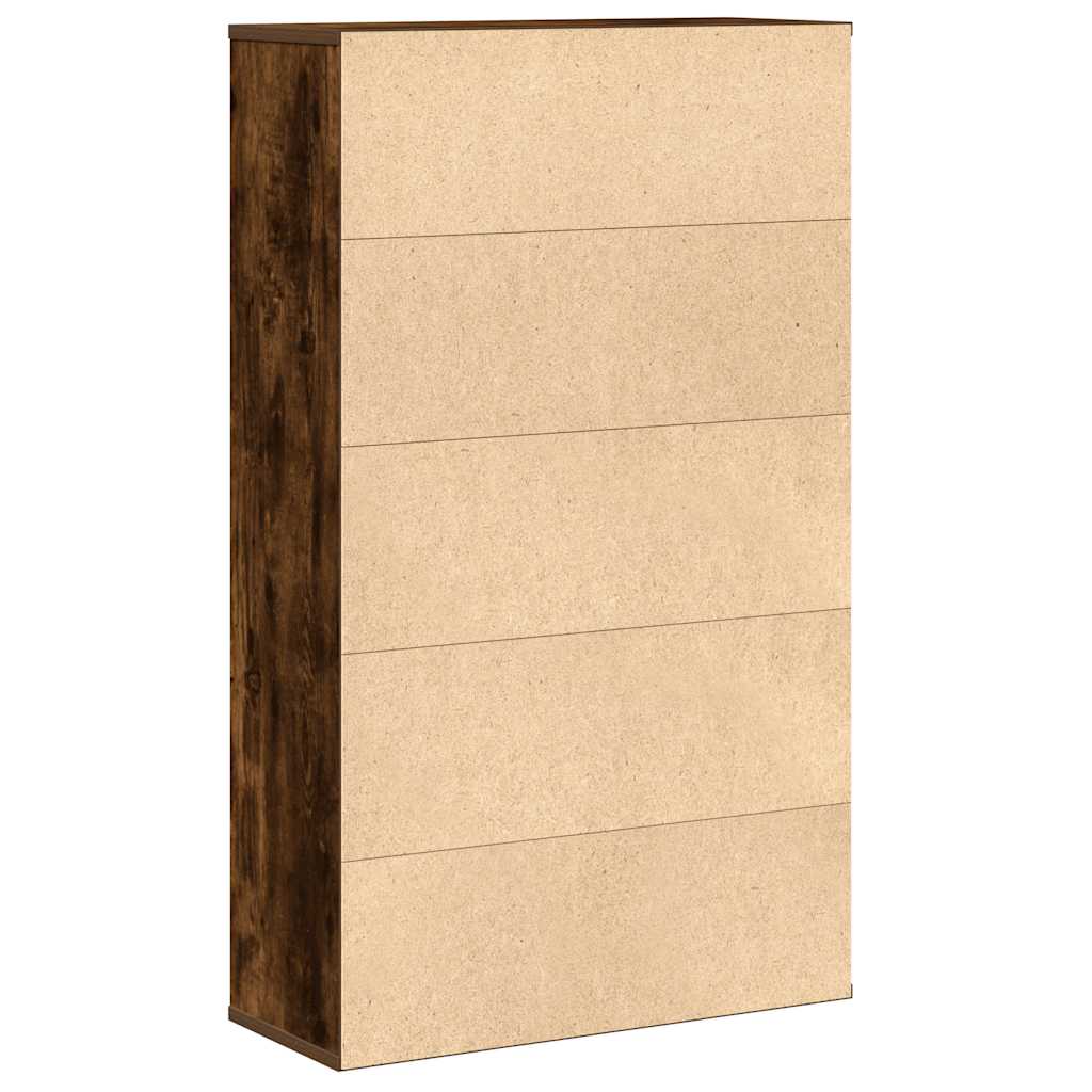 Bookcase Smoked Oak 60x24x101,5 cm Engineered Wood