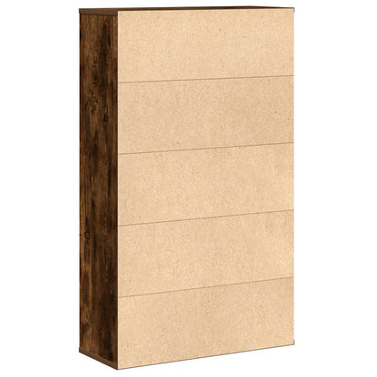 Bookcase Smoked Oak 60x24x101,5 cm Engineered Wood
