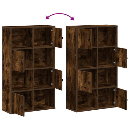 Bookcase Smoked Oak 60x24x101,5 cm Engineered Wood