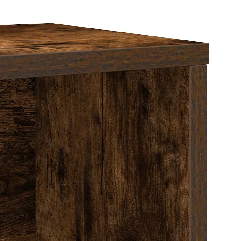 Bookcase Smoked Oak 60x24x101,5 cm Engineered Wood