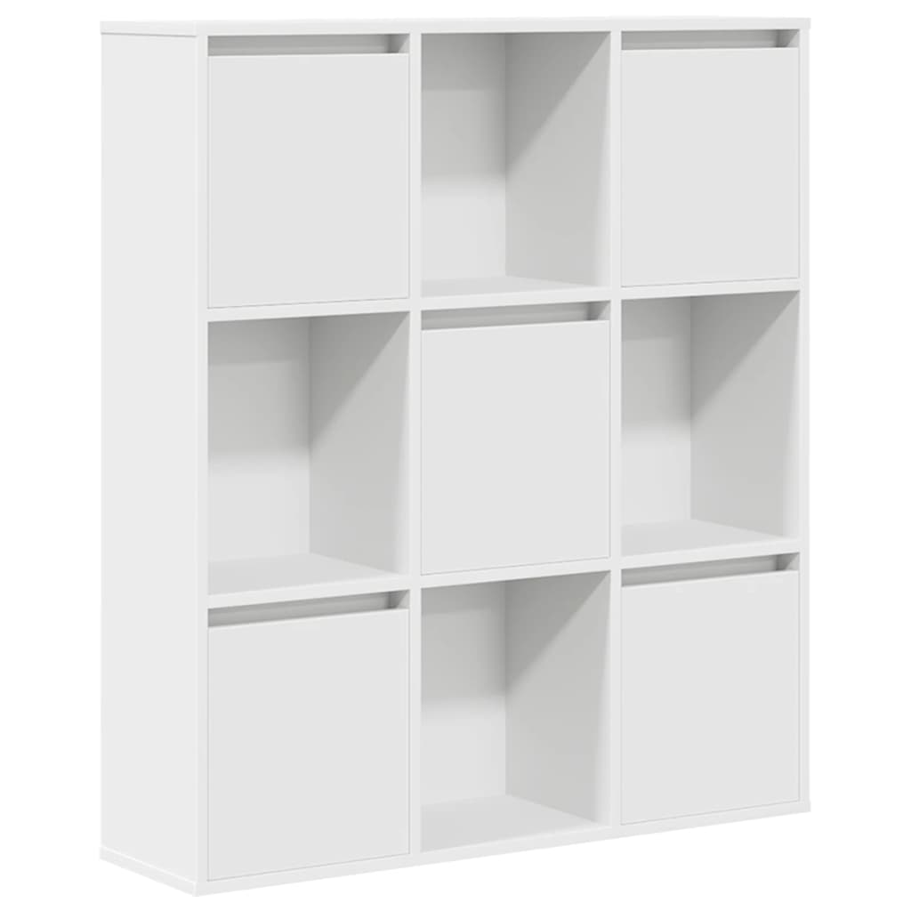 Bookcase White 89x24x101,5 cm Engineered Wood