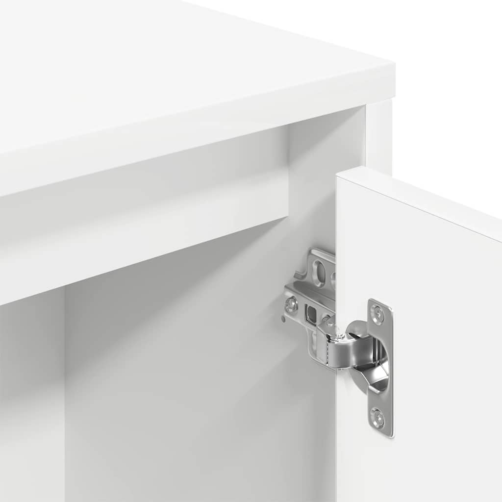 Bookcase White 89x24x101,5 cm Engineered Wood