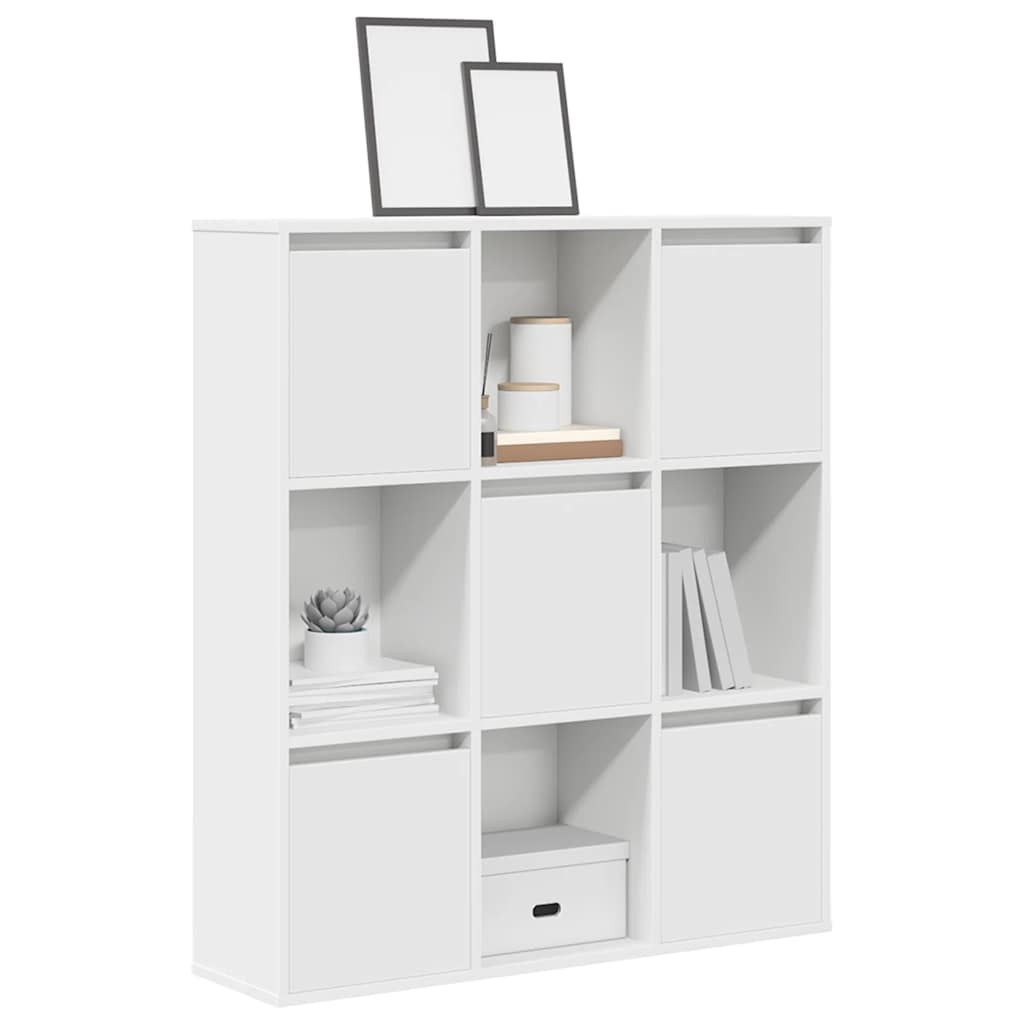Bookcase White 89x24x101,5 cm Engineered Wood