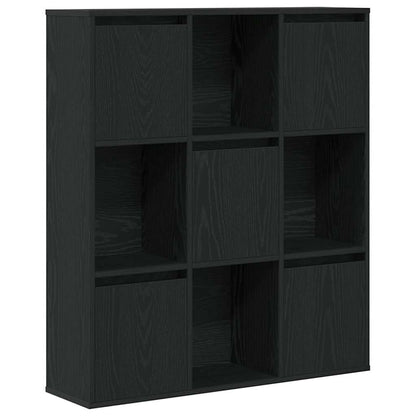Bookcase Black Oak 89x24x101,5 cm Engineered Wood