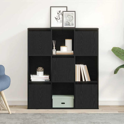 Bookcase Black Oak 89x24x101,5 cm Engineered Wood