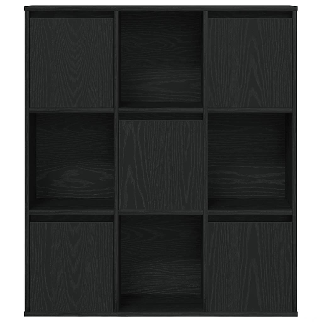 Bookcase Black Oak 89x24x101,5 cm Engineered Wood