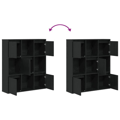 Bookcase Black Oak 89x24x101,5 cm Engineered Wood