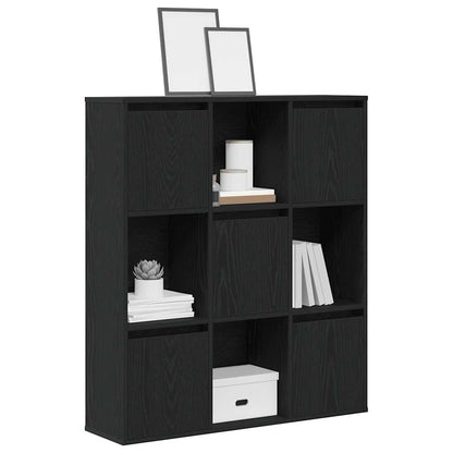 Bookcase Black Oak 89x24x101,5 cm Engineered Wood