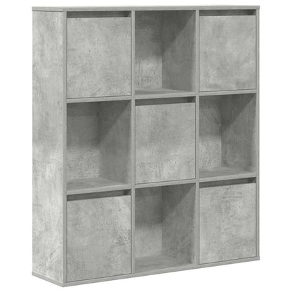 Bookcase Concrete Grey 89x24x101,5 cm Engineered Wood