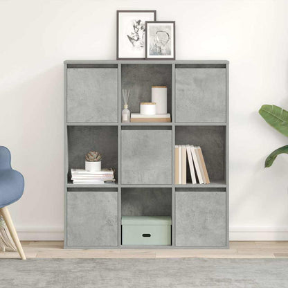 Bookcase Concrete Grey 89x24x101,5 cm Engineered Wood