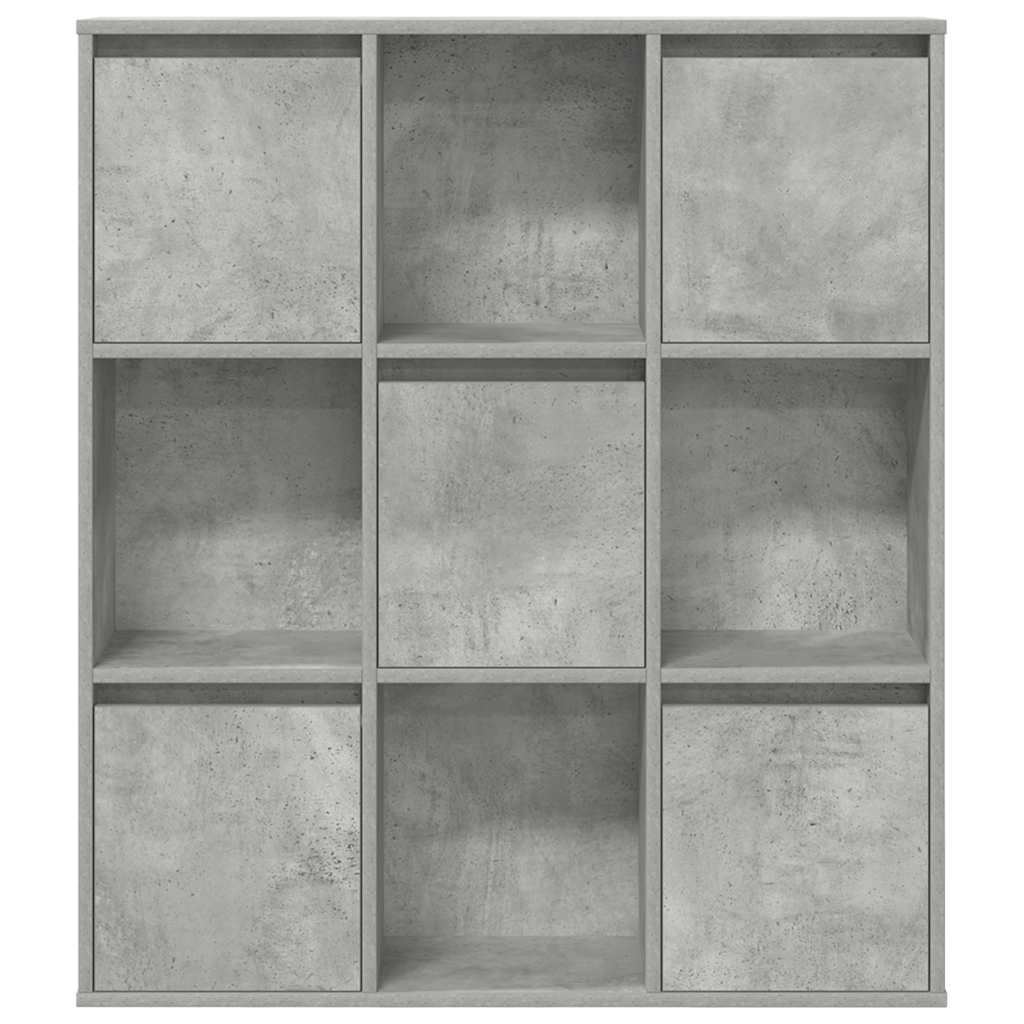 Bookcase Concrete Grey 89x24x101,5 cm Engineered Wood